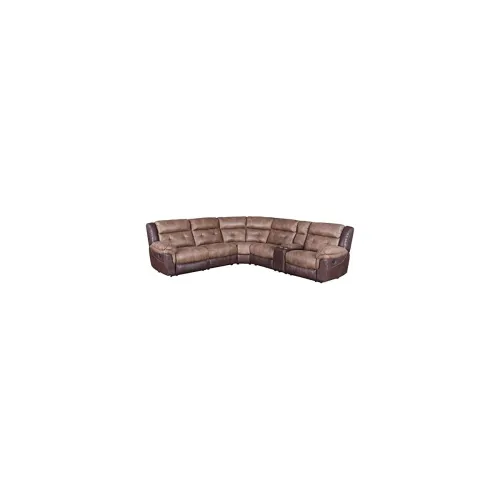 Image of HomeTown Eclairs Solid Wood Lounger with Recliner in Brown Color