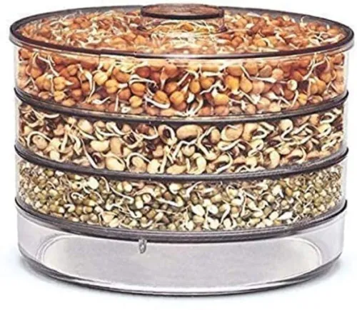 Image of HomeWiz Sprout Maker Plastic Container with 4 Compartments