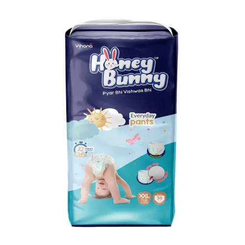 Image of Honey Bunny Baby Diaper Pants XXL (38 Count, 17–25kg)
