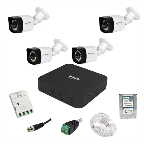 Image of Honeywell 2MP CCTV Kit (4 Bullet Cameras, 4CH DVR, 1TB HDD)