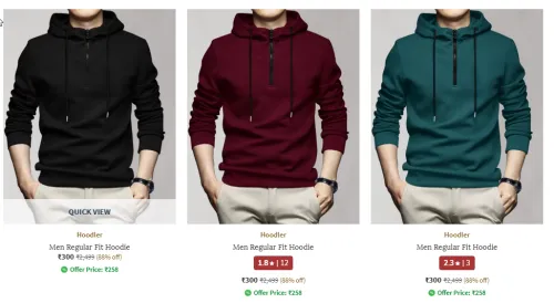 Image of HOODLER Men Regular Fit Hoodie Starting At @₹300