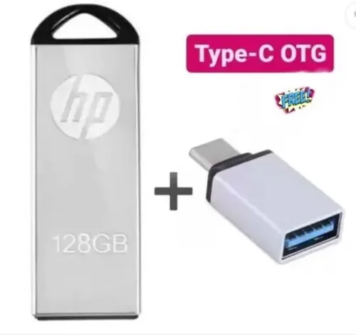 Image of HP 128GB With Tyep C Connecter 128 GB Pen Drive Compatible with Audio Player