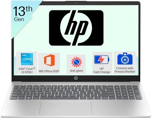 Image of HP (COMGZNSBZUBEHR9B) 15s Intel Core i3 13th Gen Laptop