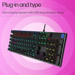 HP Gk400F Mechanical USB Gaming Keyboard