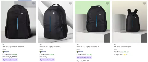 Image of Hp Laptop Bags minimum 70-75% Discount