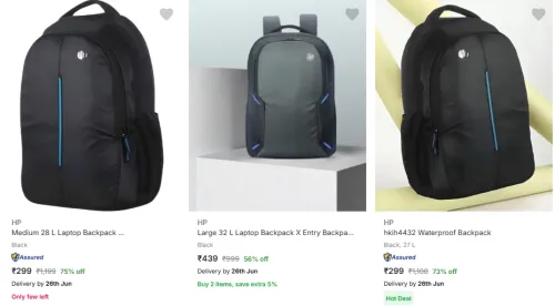 Image of Hp Laptop Bags Starting @ ₹299