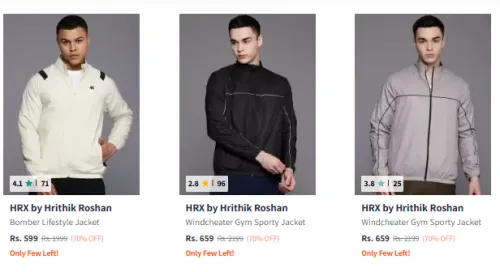 Image of HRX by Hrithik Roshan Bomber Lifestyle Jacket Starting At @₹599