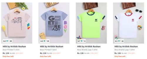 Image of HRX by Hrithik Roshan Boys Printed T-shirt Starting At ₹134