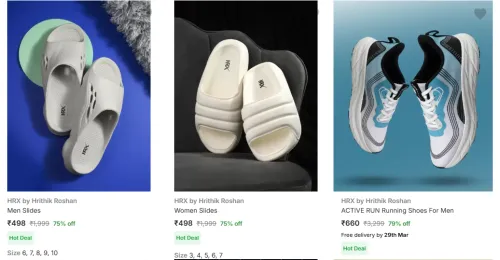 Image of HRX by Hrithik Roshan Footwear Minimum 70% Discount