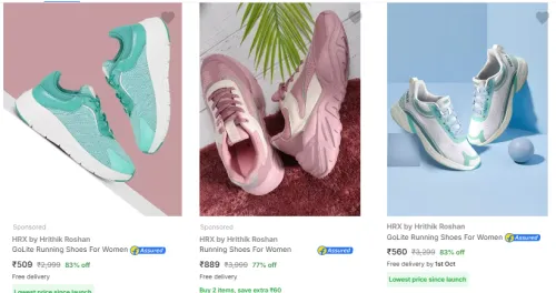 Image of Hrx By Hrithik Roshan Footwear Up to 83% Discount