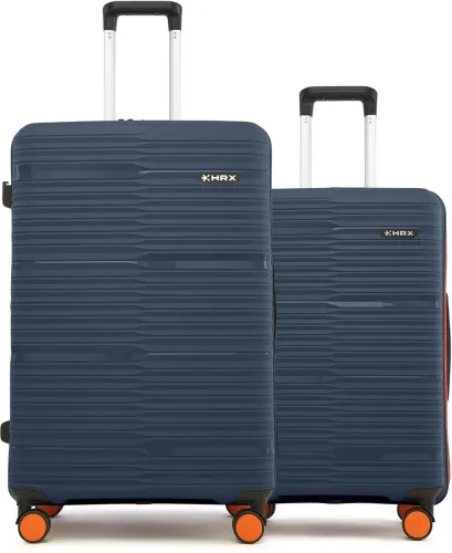 Image of HRX by Hrithik Roshan  Hard Body Set of 2 Luggage 8 Wheels - Zanzibar - Blue