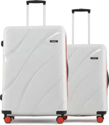 HRX by Hrithik Roshan Hard Body Set of 2 Luggage 8 Wheels - Madrid - Silver