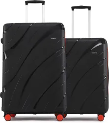 HRX by Hrithik Roshan Hard Body Set of 2 Luggage 8 Wheels - Madrid - Black