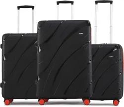 HRX by Hrithik Roshan Hard Body Set of 3 Luggage 8 Wheels