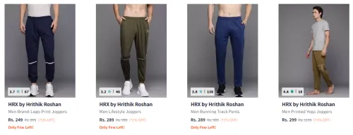 Image of HRX by Hrithik Roshan Men Fashion Trouser Starting @ 249
