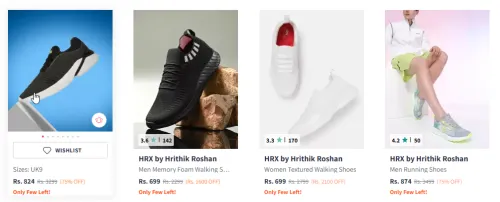 Image of HRX by Hrithik Roshan Men Running Shoes Starting At @₹539