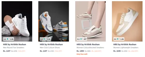 Image of HRX by Hrithik Roshan Men Sneakers up to @₹74% Discount