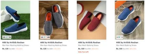 Image of HRX by Hrithik Roshan Men Blue Non-Marking Walking Shoes 3.9 | 35 Ratings Starting Price@ ₹539
