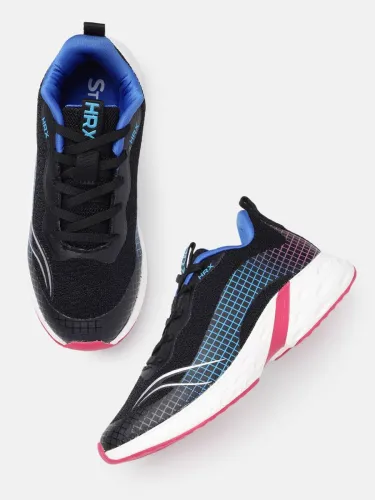 Image of HRX by Hrithik Roshan Running Shoes For Women (Black , 4)