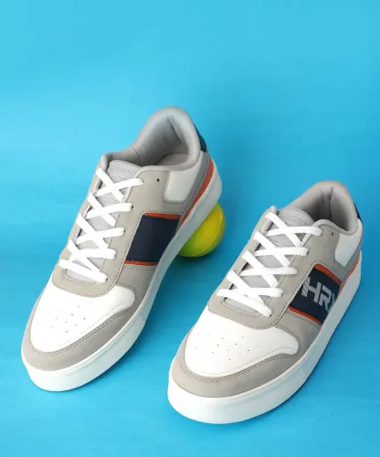 Image of HRX by Hrithik Roshan  Rerooted Classics Sneakers For Men  (Grey , 8)
