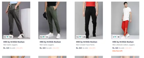 Image of Hrx By Hrithik Roshan Track Pants : Min 70% discount