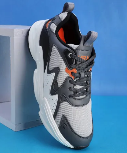 Image of HRX by Hrithik Roshan Urban Chunky Sneakers For Men (Grey)