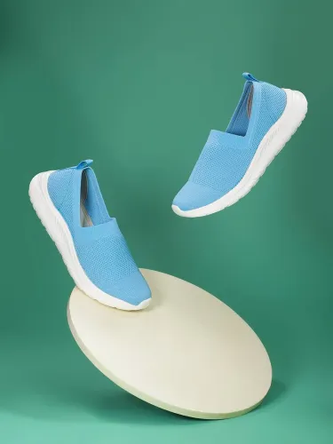 Image of HRX by Hrithik Roshan Walking Shoes For Women (Blue , 4)