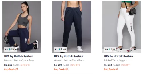 Image of HRX by Hrithik Roshan Women Fashion Minimum 70% Discount