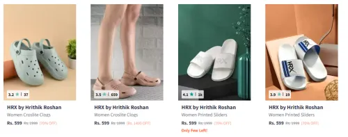 Image of HRX by Hrithik Roshan Women Footwear Starting At @₹399