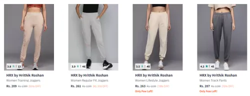 Image of HRX by Hrithik Roshan Women Training Joggers Starting At ₹209