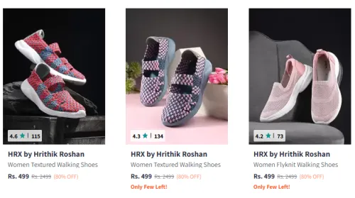 Image of HRX by Hrithik Roshan Women Walking Shoes Starting At ₹499