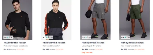 Image of HRX Men Fashion Clothing Minimum 70% Discount