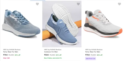 Image of HRX Men Party Wear Shoes Minimum 80% Discount