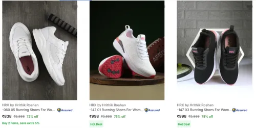 Image of HRX Men Shoes Minimum 70% Discount