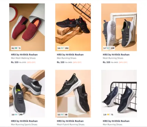 Image of HRX Mens Sport Shoes at Minimum 80% Discount