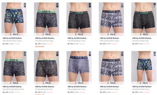 Image of HRX Men's Trunks ( Pack of 2) starting @ ₹374