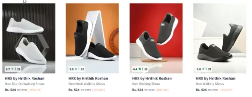 Image of HRX Slip-On Mesh Walking Shoes Starting At ₹524