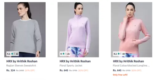 Image of Hrx Women Fashion Jacket Minimum 80% Discount