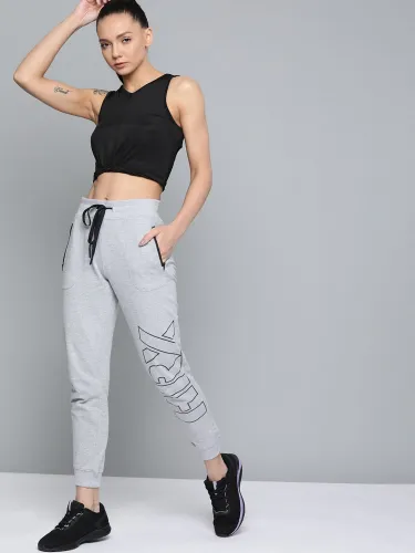 Image of HRX Women Light Grey Melange Joggers
