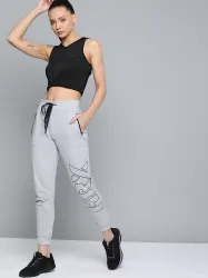 HRX Women Light Grey Melange Joggers