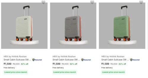 Image of HRX Zanzibar 56cm Cabin Suitcase up to @ ₹82% Discount