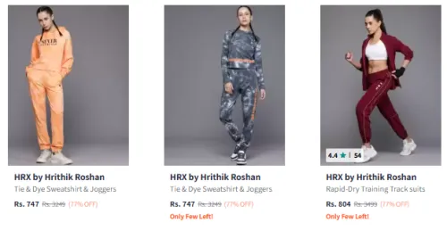 Image of Hrx By Hrithik Roshan Brand Women's Tracksuits @ Up to 77% Discount