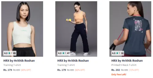 Image of HRX by Hrithik Roshan Brand Women's Clothing @ Up to 80% Discount