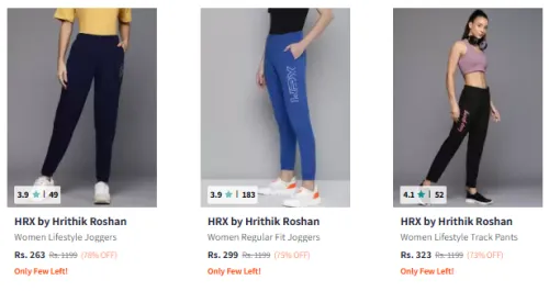 Image of HRX by Hrithik Roshan Brand Women's Joggers @ Up to 78% Discount