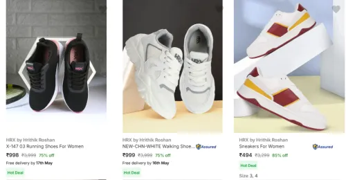 Image of HRX by Hrithik Roshan Women's Shoes upto 85% Discount