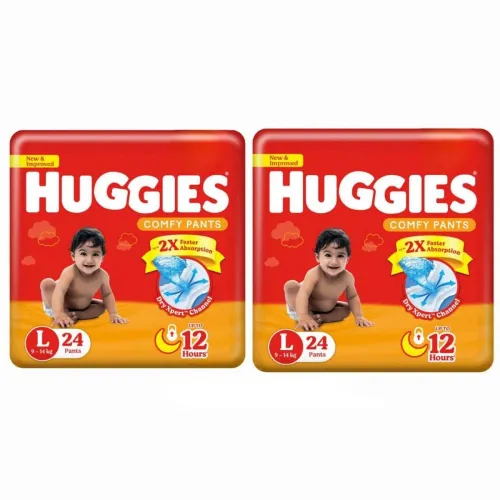 Image of Huggies Comfy Baby 48 (L) Diaper Pants