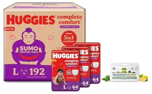 Image of Huggies Sumo Pack & Mamaearth Mosquito Patches Large (192 Count)