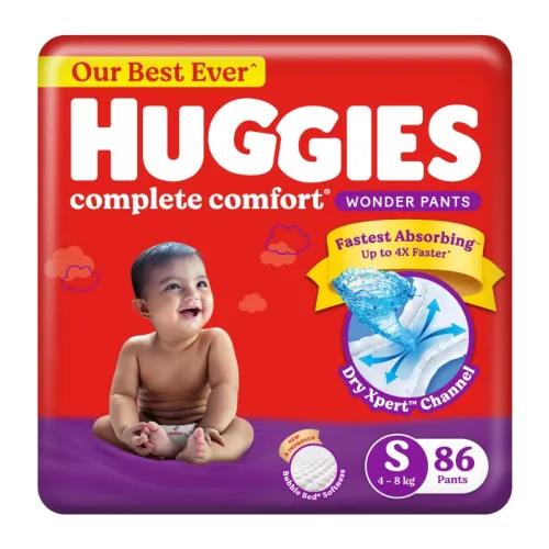 Image of Huggies Wonder Pants Diapers S (86 pcs, 4–8kg, Dry Xpert Channel)
