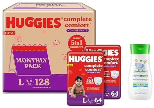 Image of Huggies Wonder Pants Large Size Diapers Monthly Pack