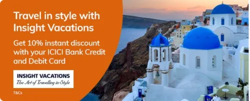 Image of ICICI Bank Offer : Get 10% instant discount on Insight Vacations
